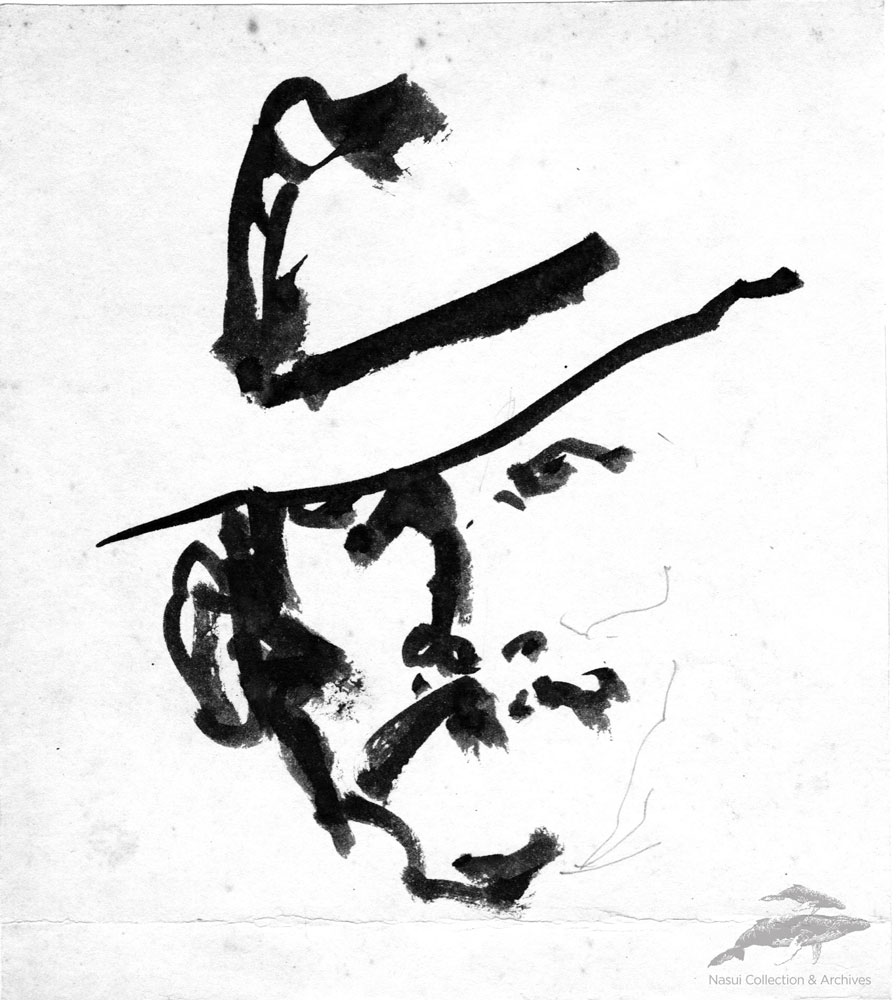 Gion Mihail, Portret de țăran, 16x14,5 cm
