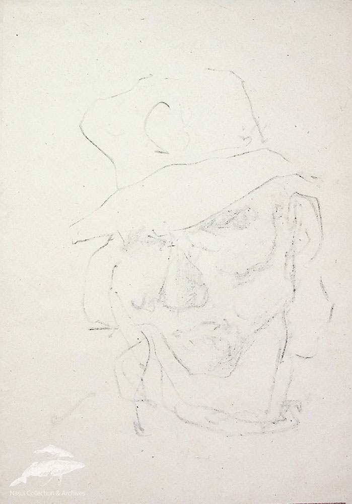 Gion Mihail, Portret de țăran, 21x14,5 cm