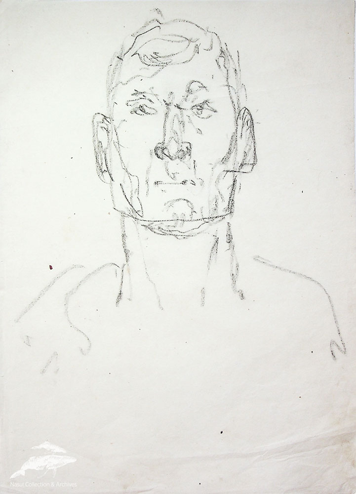 Gion Mihail, Portret de țăran, 30x21 cm (1)