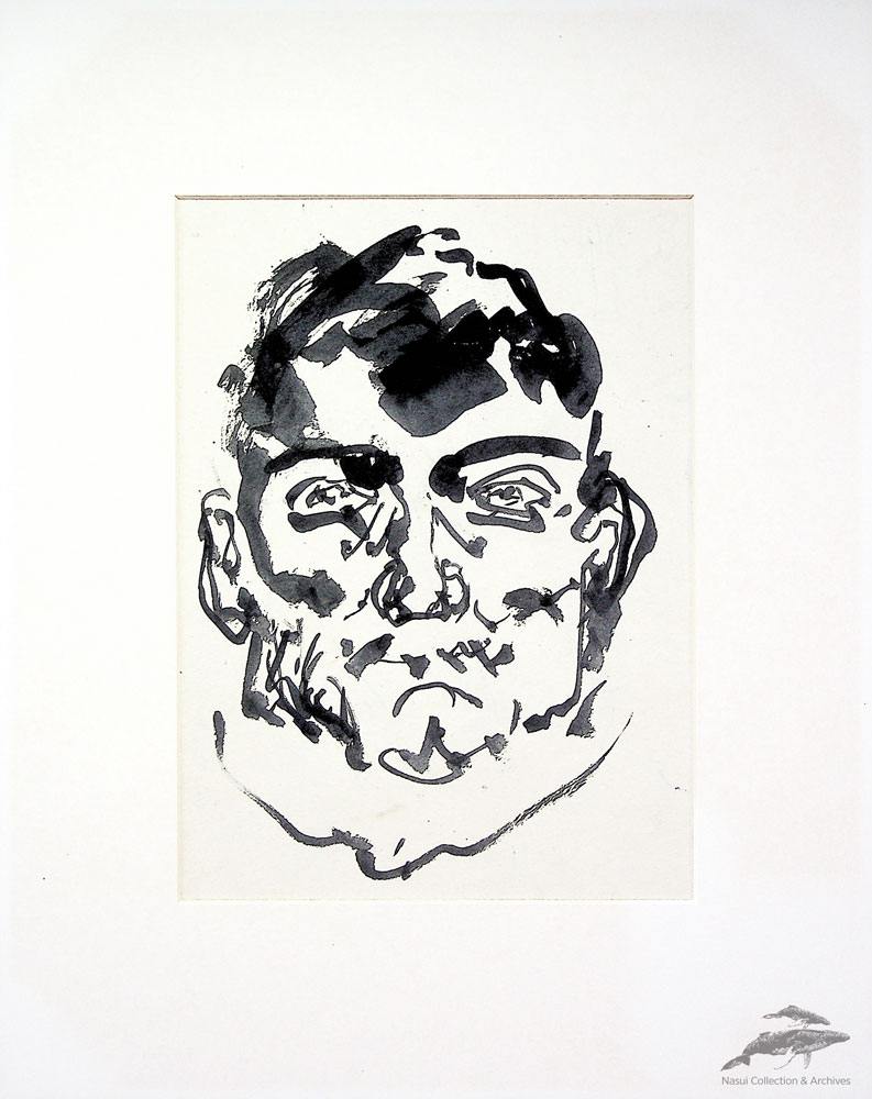 Gion Mihail, Portret de țăran, 30x24 cm