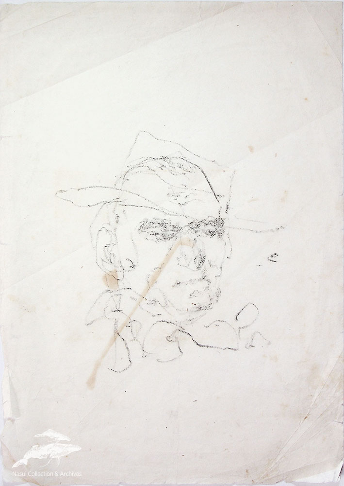 Gion Mihail, Schiță de portret 1, 30x21 cm