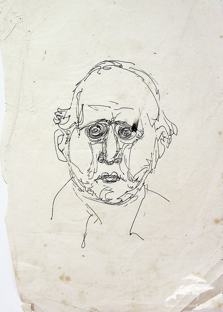 Gion Mihail, Schiță de portret 2, 23x16 cm