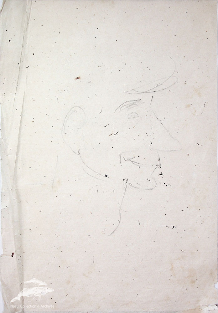 Gion Mihail, Schiță de portret, 30x21 cm