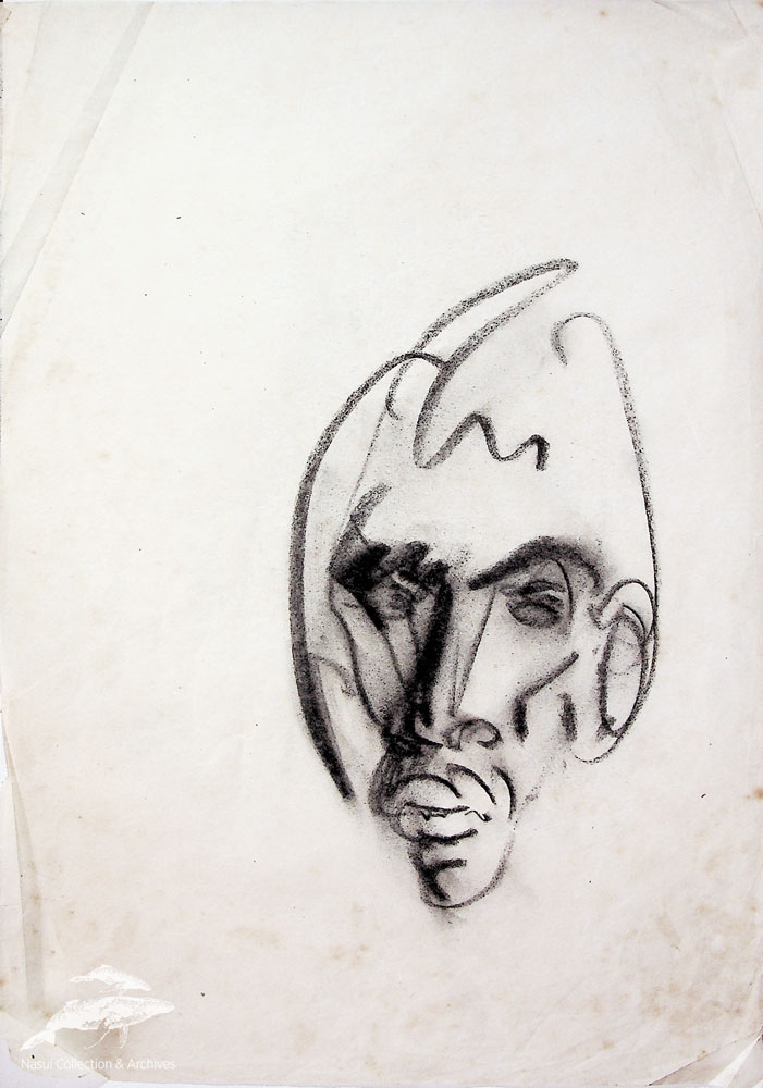 Gion Mihail, Schiță de portret 6, 30x21 cm