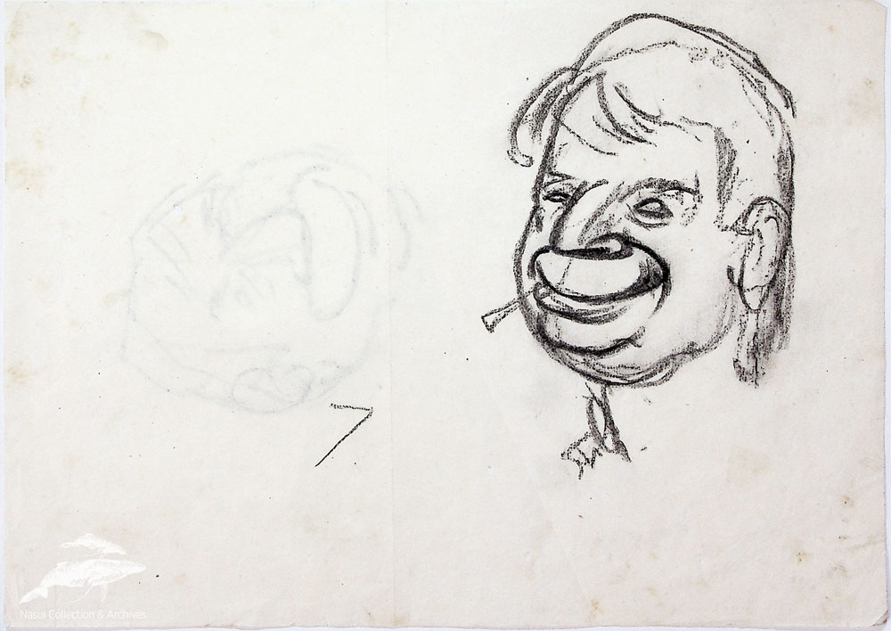 Gion Mihail, Schiță de portret Octavian Cotescu 1, 30x21 cm