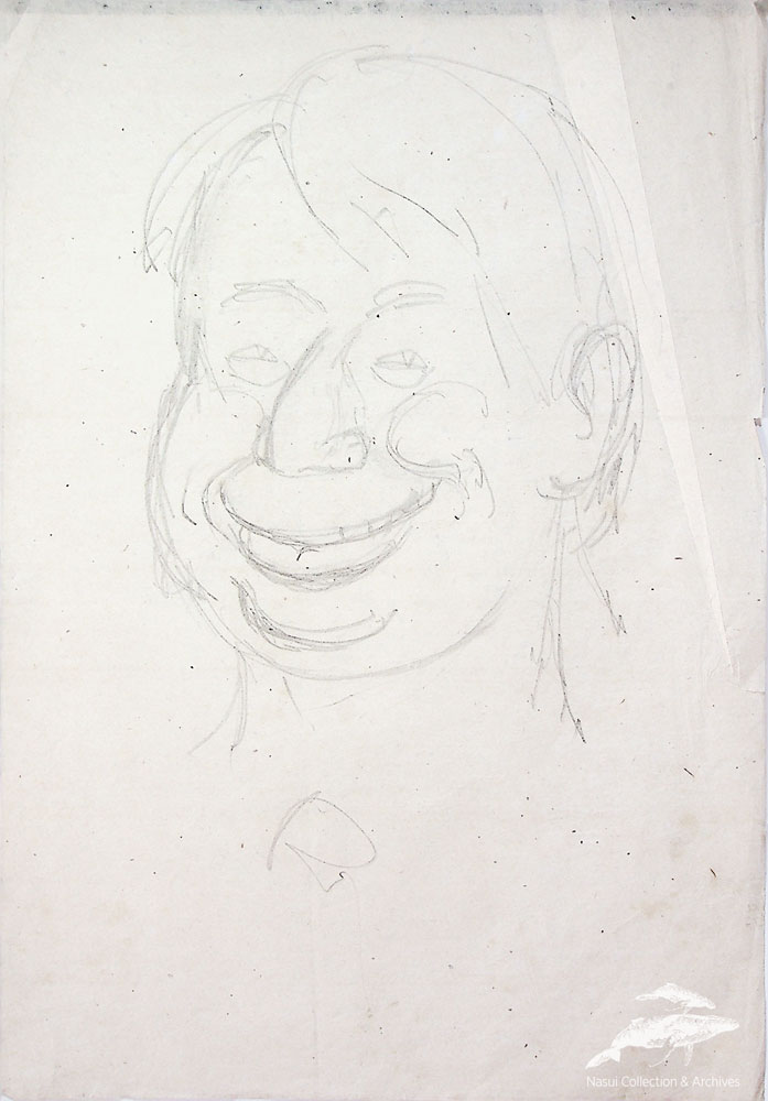 Gion Mihail, Schiță de portret Octavian Cotescu, 30x21 cm
