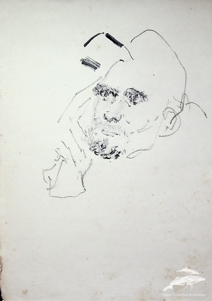 Gion Mihail, Studiu de portret, 29,5x21 cm