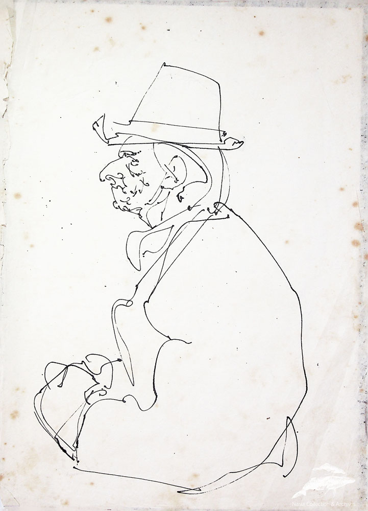 Gion Mihail, Țăran, 30x21 cm
