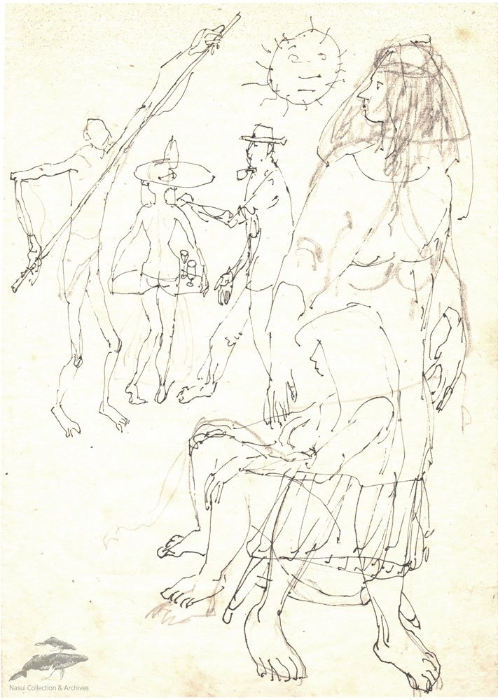 Gion Mihail, Turiști Grecia, 30x21 cm
