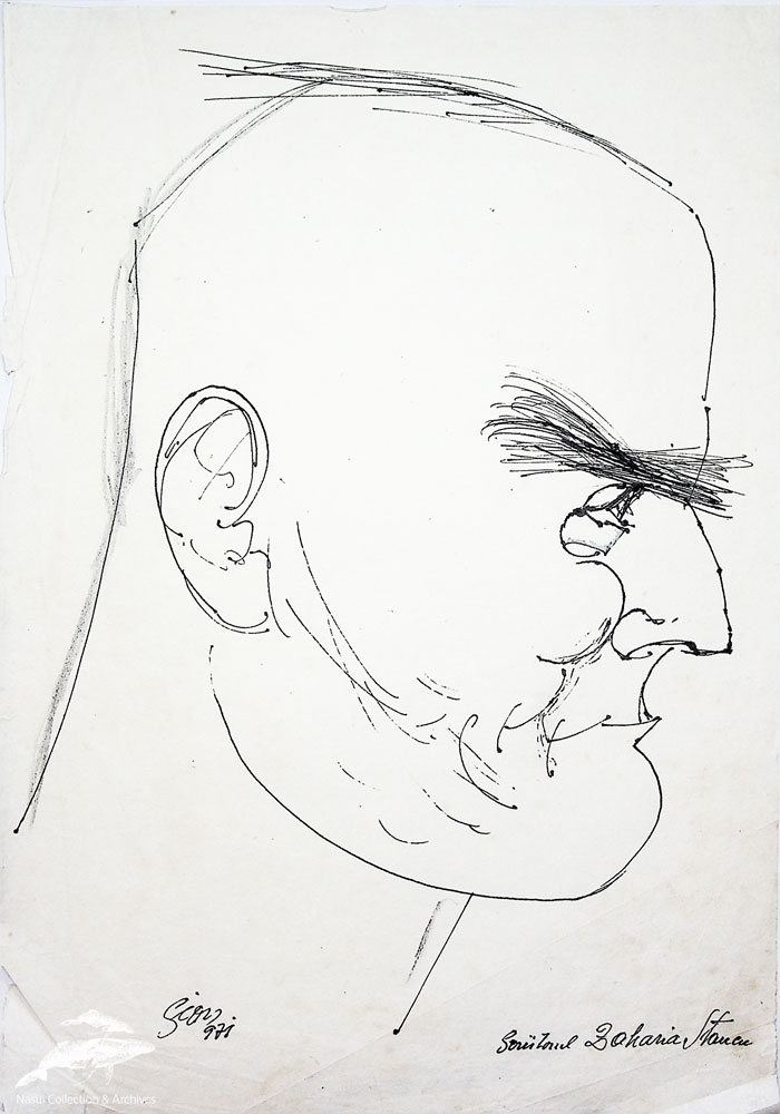Gion Mihail, Zaharia Stancu, 1971, 30x21 cm