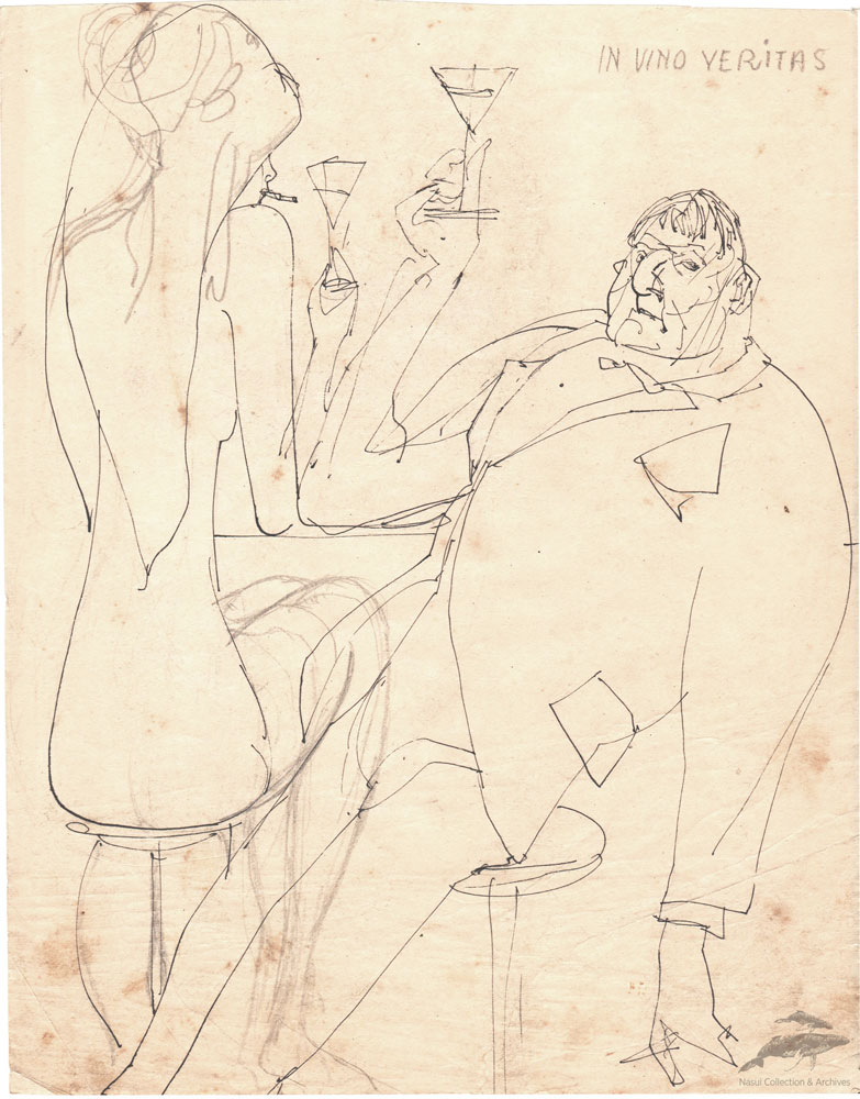 Gion Mihail, In vino veritas, Ratatii, 28x21,5 cm